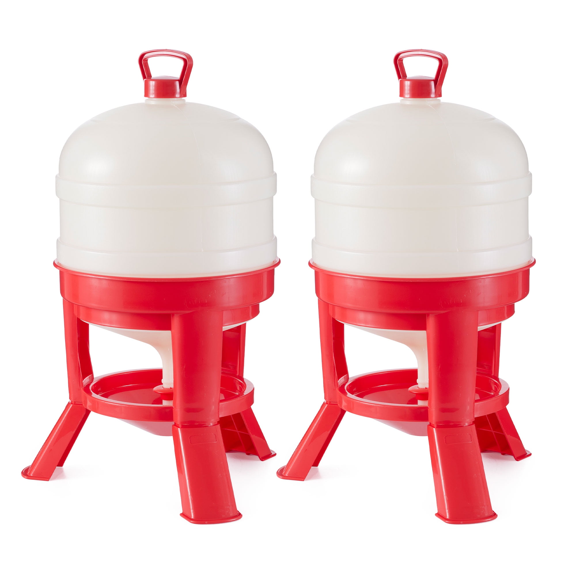 Little Giant 8 Gallon Tank Heavy Duty Poultry Gravity Waterer (2 Pack