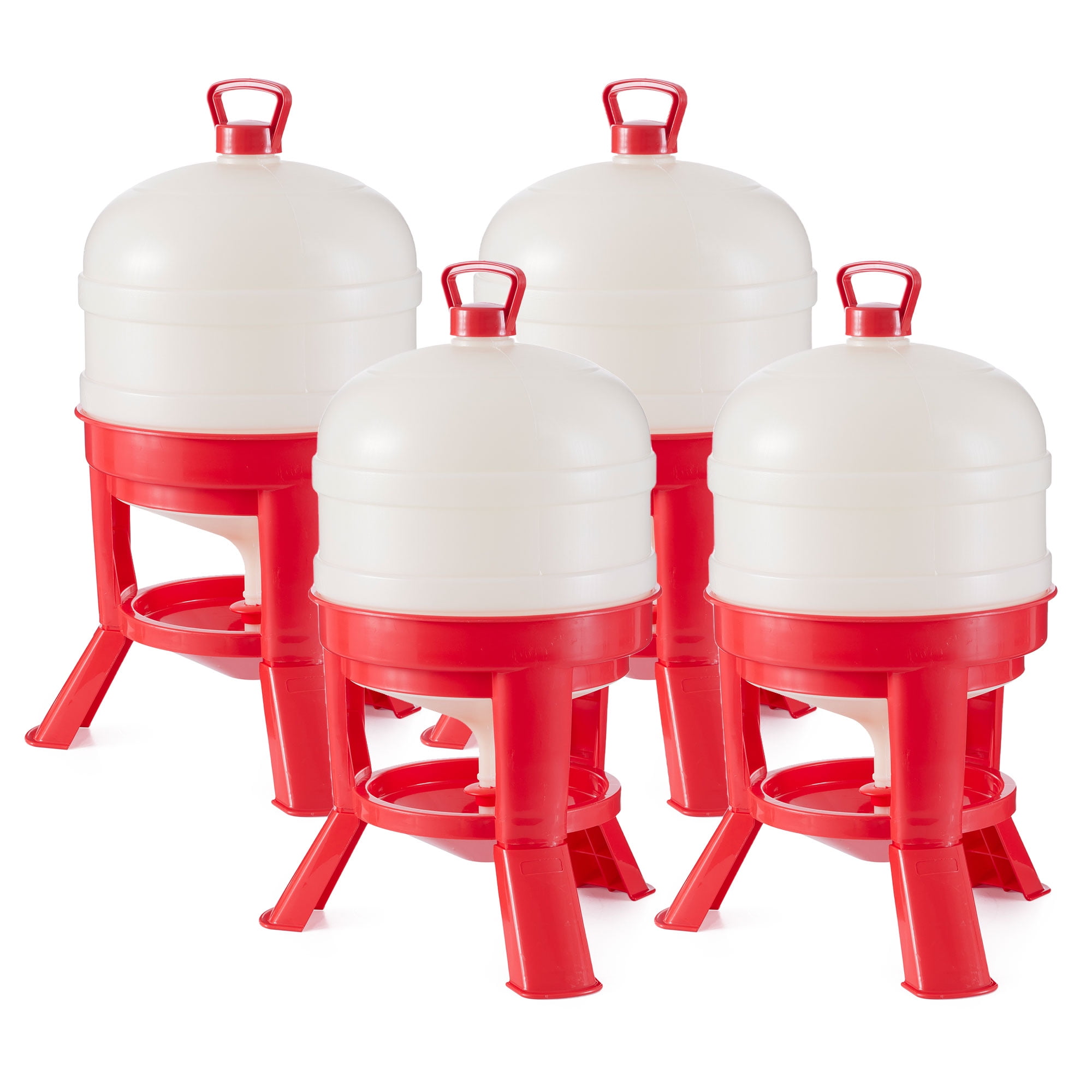 Little Giant 8 Gallon Tank Heavy Duty Poultry Gravity Waterer (4 Pack