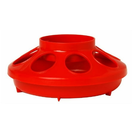Little Giant 806RED Red-Colored Plastic 1 Quart Chicken Feeder/Waterer Jar Base