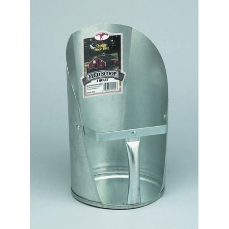 Little Giant 9204 4 Quart Galvanized Feed Scoop