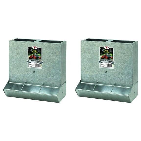 Little Giant BPF3 Mountable 3 Hole Baby Piglet Trough Feeder, 9 lb (2 Pack)