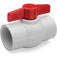thumbnail image 1 of Little Giant BV-112S 1.5-Inch Slip x 1.5-Inch Slip PVC Ball Valve for Ponds and Fountains, White, 566250, 1 of 6