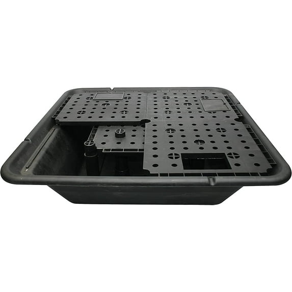 Little Giant DFB44 44-Inch Disappearing Water Fountain Basin, Supports Up to 3,000 lbs, Black, 566558
