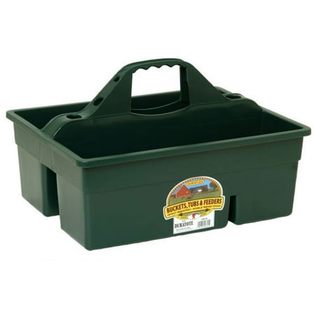 Little Giant DuraTote Box Organizer with 2 Compartment & Grip Handle, Green
