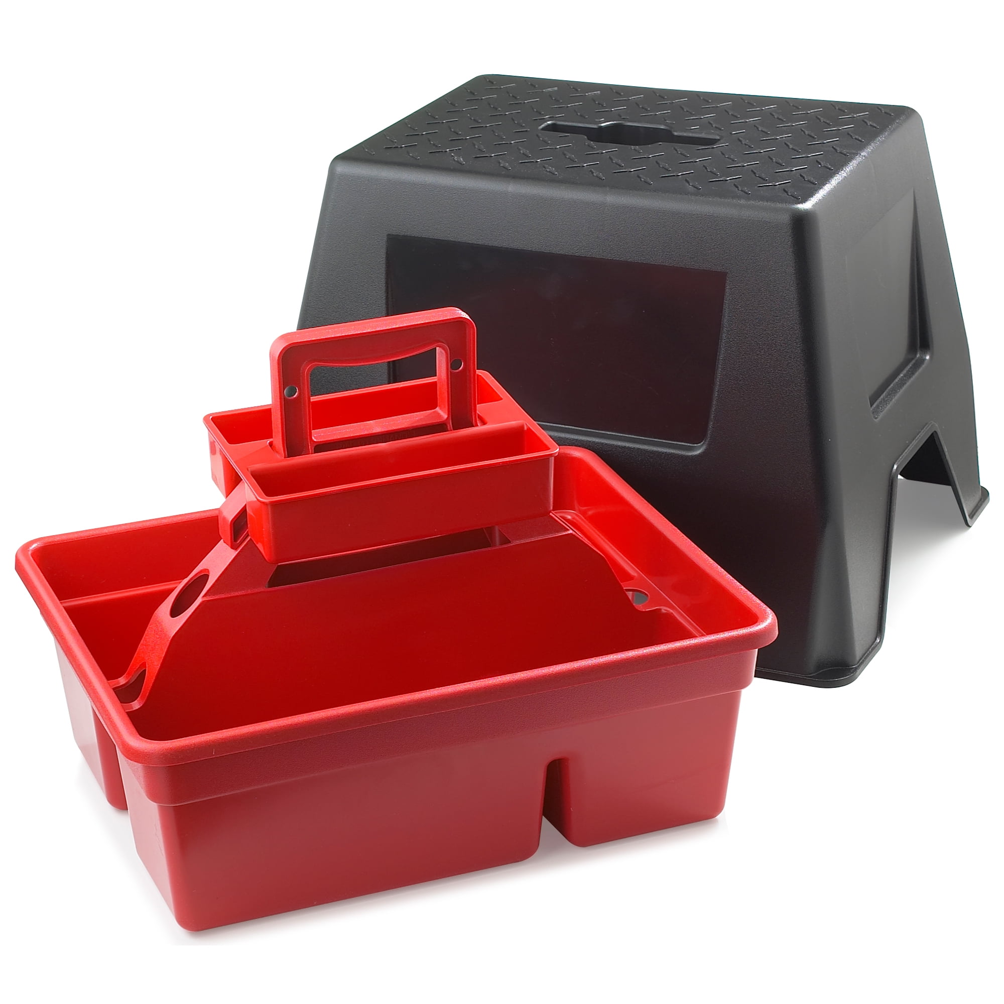 Little Giant DuraTote Stable Step Stool and Tote Box with Carrying