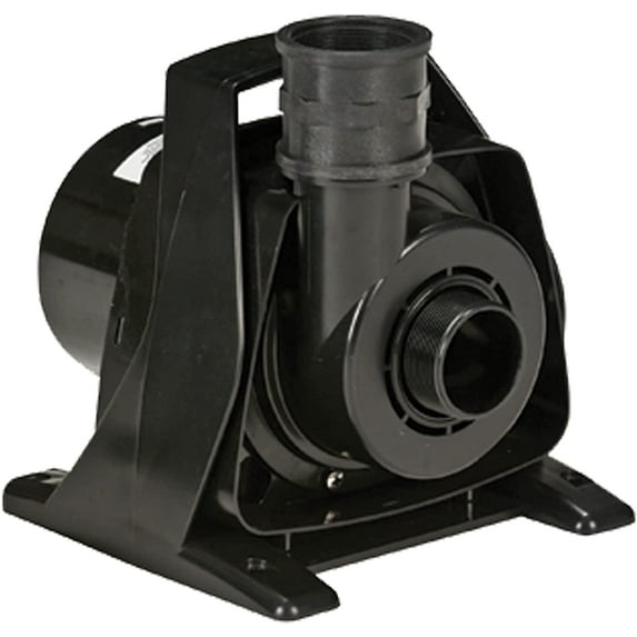 Little Giant FP6 115-Volt, 5760 GPH Wet Rotor Submersible or Inline Pond/Fountain Pump with 26-Ft. Cord, Black, 566135