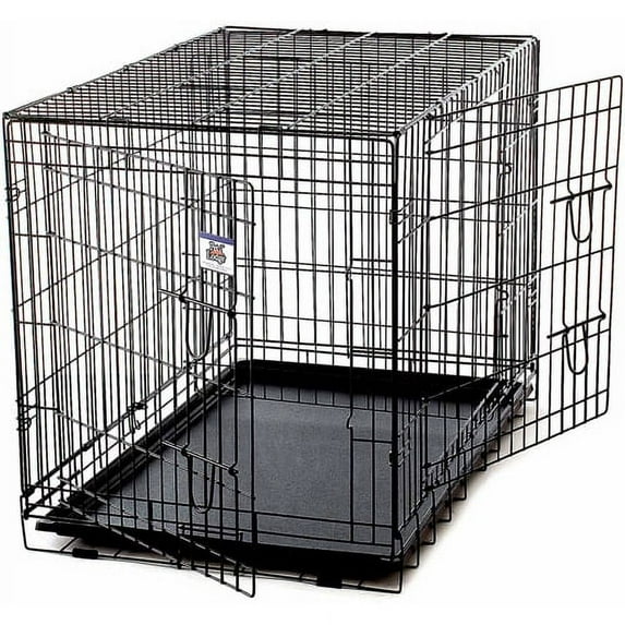 Little Giant Farm & Ag 36" Plastic Pet Crate for Dogs & Cats with Divider