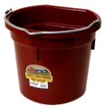 thumbnail image 1 of Little Giant Flat Back Bucket 20 Qt - Feed Livestock and Pets with Options of 12 to Choose from - Bundled by Evergreen Farm and Garden (Burgundy), 1 of 1