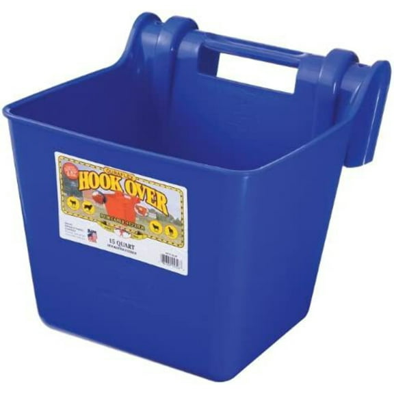 Little Giant HF15BLUE Hook Over Portable Feeder, 15 qt Capacity 13-1/4 in W x 12 in L, Blue