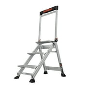 LITTLE GIANT LADDER SYSTEMS Little Giant Jumbo Step 3-Step Aluminum Type 1AA, 375 lbs rated, Step Stool with wide steps and safety handle
