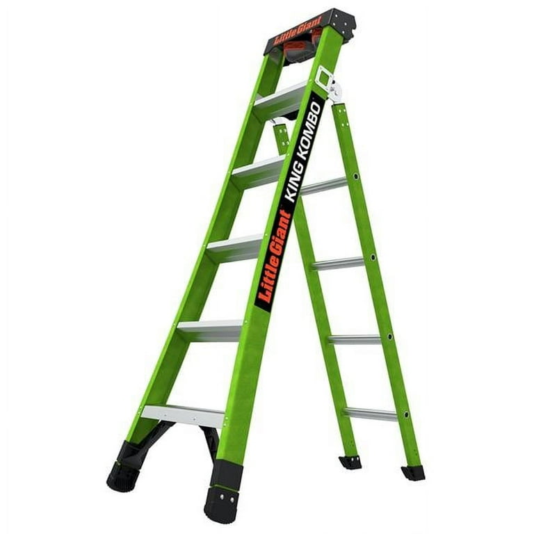 Little Giant King Kombo 5 ft. H Fiberglass Multi-Position Ladder Type IAA 375 lb. capacity Little Giant King Kombo 5 ft. H Fiberglass Multi-Position Ladder Type IAA 375 lb. capacity