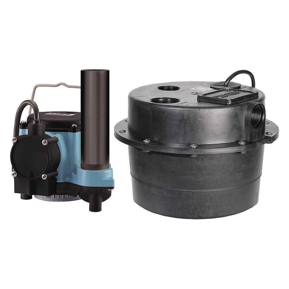 Compact Black and Blue Polypropylene Sump Pump System