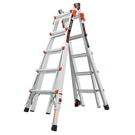 Little Giant Ladder Systems M22 with Leg Levelers Multi-Position Ladder, Type IA - 300 lbs. Rated, Aluminum, 18' 11" Length, 22' Reach