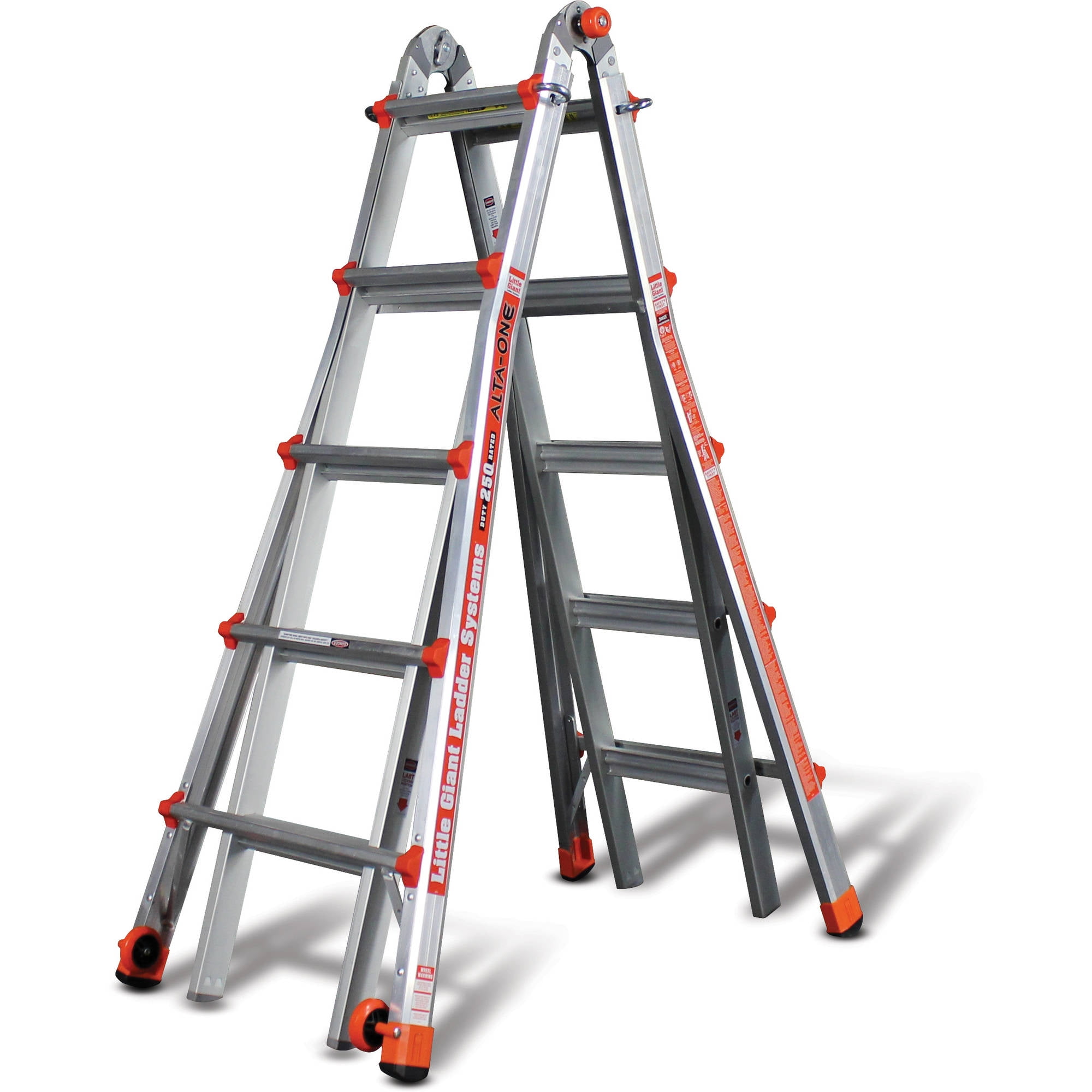 Mid Size Ladder Little Giant Ladders Alta-One Model 22 Aluminum Multi-Position Ladder ...