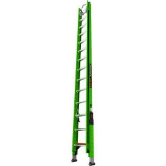 Little Giant Ladders B3144988 SumoStance Extension Ladder with Hyperlite - Ground Cue - Cable Hooks - Green - 28 ft. Type IAA