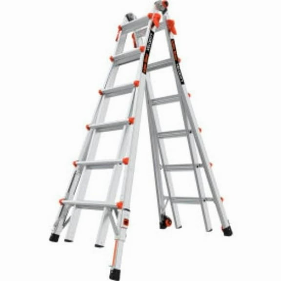 Little Giant Ladders B3145060 Velocity Articulated Extendable Ladder with Ratchet Levelers - Silver - 6 ft. Type IA - 300 lbs