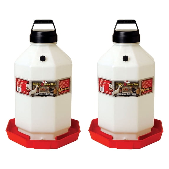 Little Giant PPF7 7 Gallon Capacity Automatic Chicken Poultry Waterer (2 Pack)
