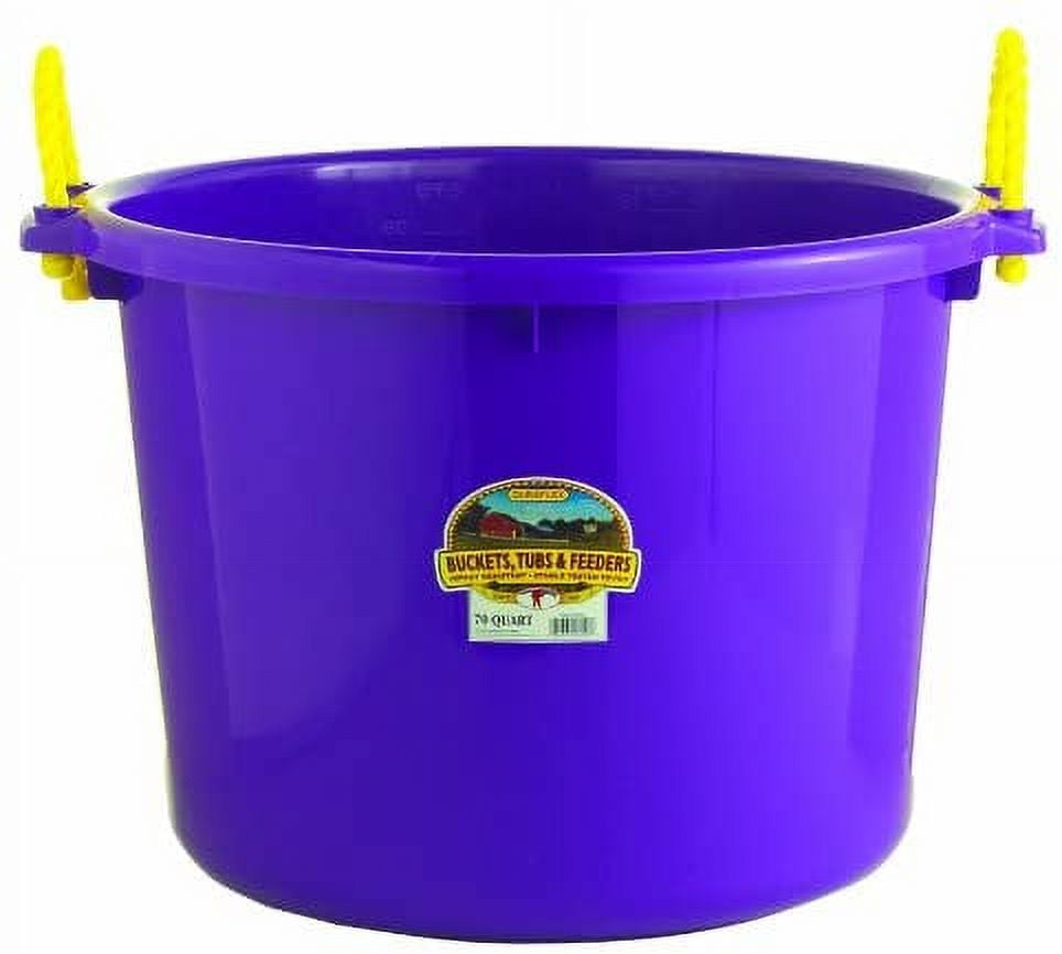 Little Giant® Plastic Muck Tub | Durable & Versatile Utility Bucket with  Handles | Muck Bucket | Rope Handles | 70 Quart | Green