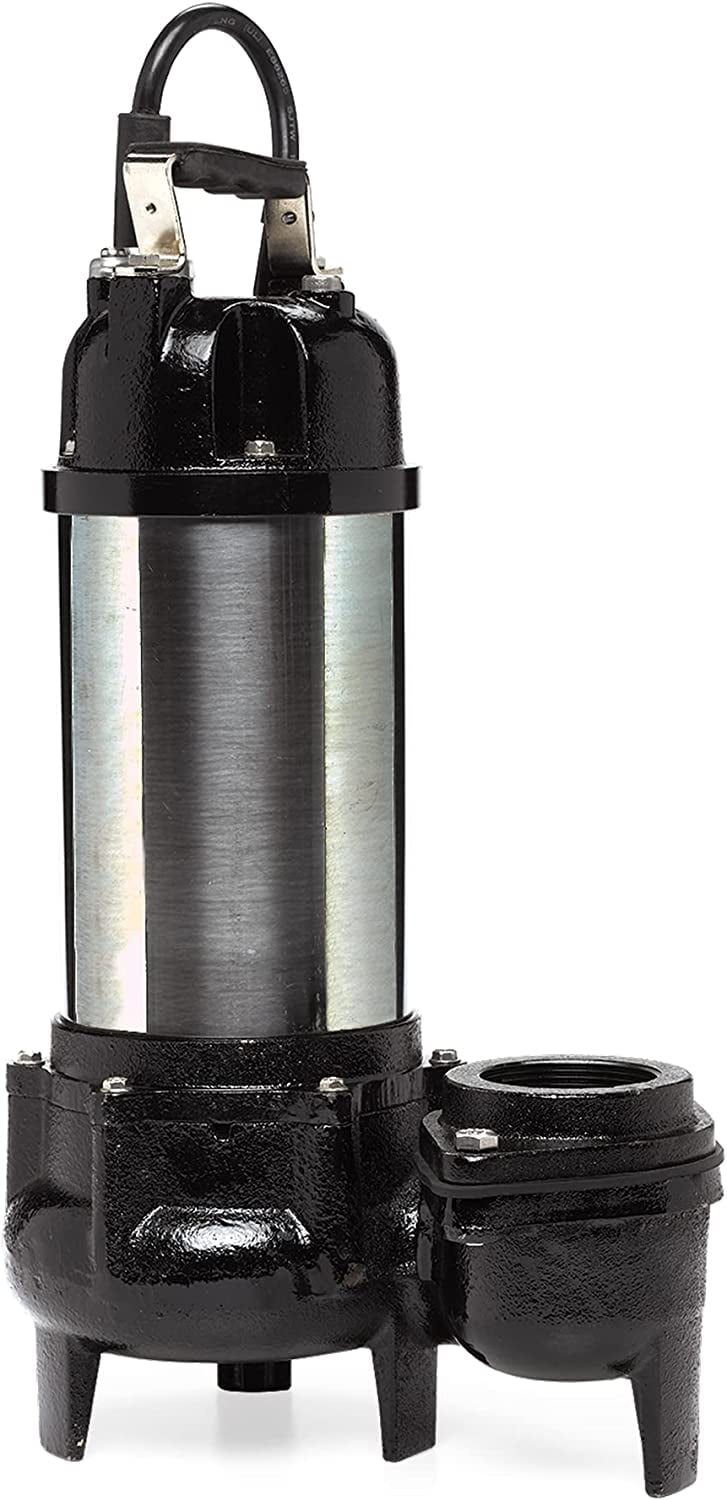Black Stainless Steel and Cast Iron Submersible Pond Pump