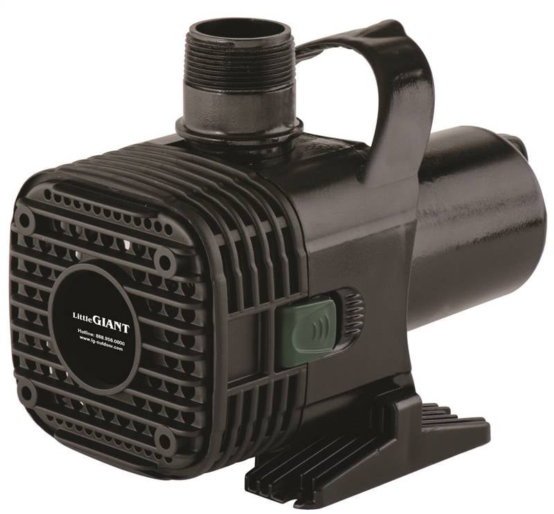 Little Giant 566725 2770 GPH Wet Rotor Pump with 20-Ft. Cord for ponds up to 2700 Gallons, Black, F20-2700