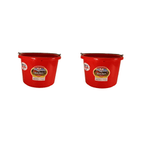 Little Giant Red 8 Quart Plastic Bucket Pack of 2 - P8RED