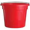 thumbnail image 1 of Little Giant Round Plastic Utility Bucket (Red) Durable & Versatile Feeder Bucket with Handles (10 Quart) (Item No. UB10RED), 1 of 2