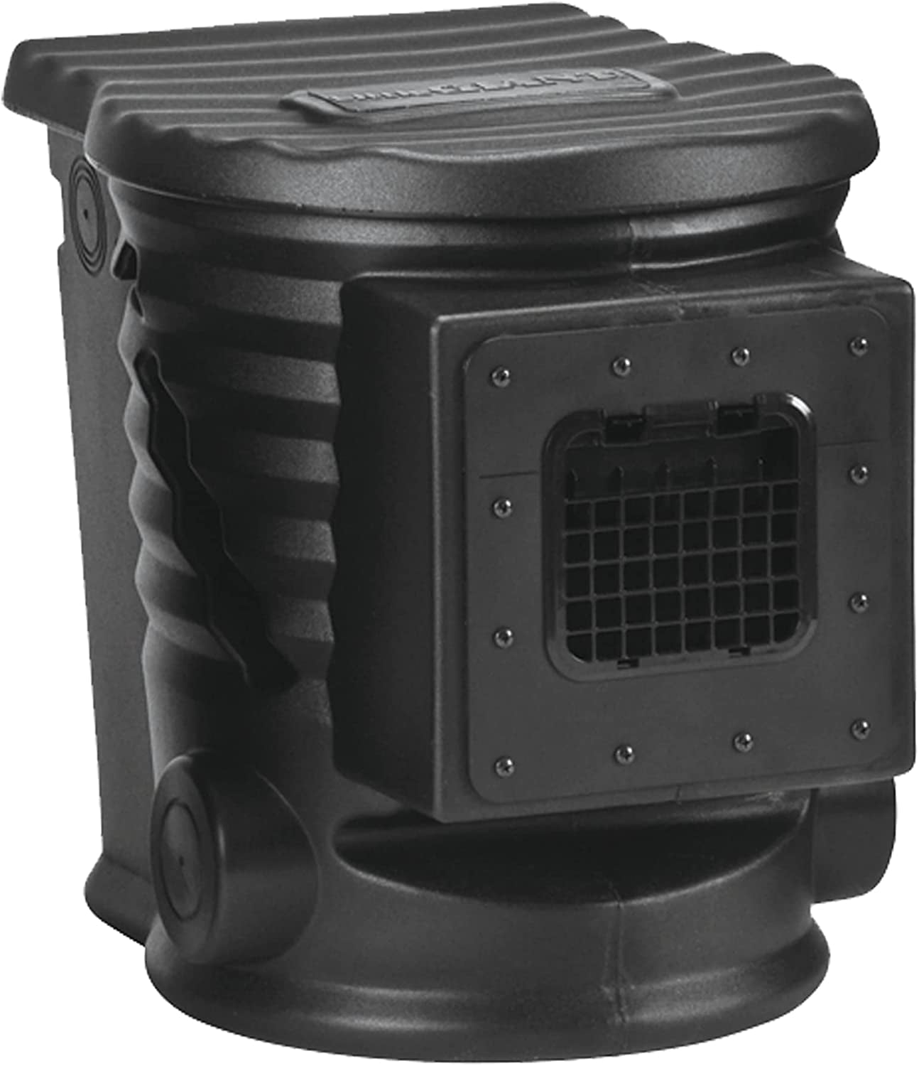 Black Heavy-Duty Pond Skimmer with Leaf Net and Brushes
