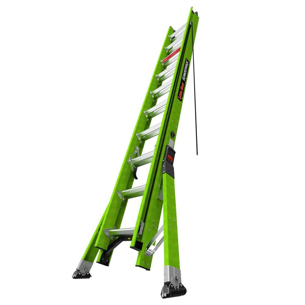 Little Giant Safety Hyperlite Sumostance 20 Ft Type Iaa Fiberglass Extension Ladder