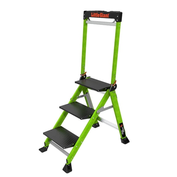 Little Giant Safety Jumbo Step Stool With Handrail