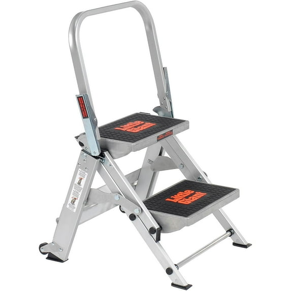 Little Giant 10210BA Safety Aluminum Step Ladder, 2 Step