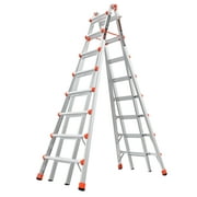 LITTLE GIANT LADDER SYSTEMS Little Giant Skyscraper 15, 300 lbs Rated, Aluminum Adjustable Stepladder from 8' to 15'