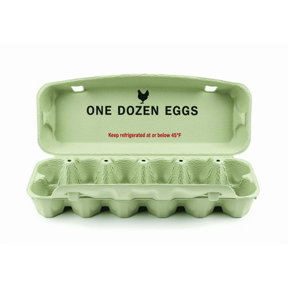 Little Giant Egg Cartons Solid Top 100% Recycled Paper Stackable Single Carton