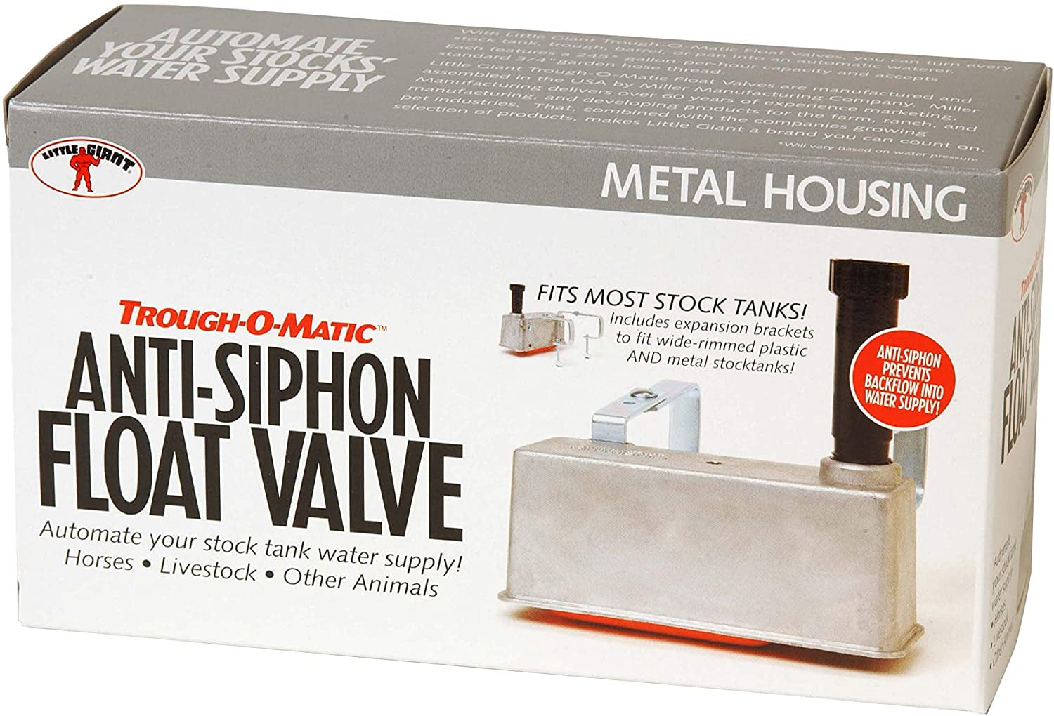 Little Giant TroughOMatic Stock Water Tank AntiSiphon Float Valve