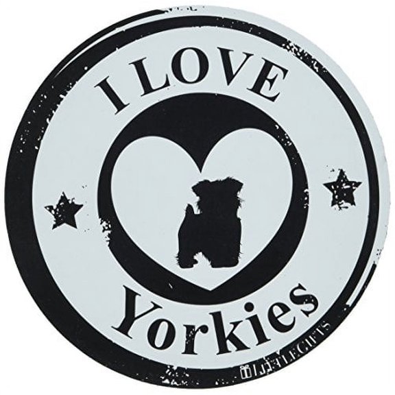 Little Gifts Yorkie Circle Car Magnet