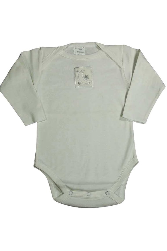 Baby Newborn Boys Girls Unisex Long Sleeve Cotton Bodysuit 4060-6Months (CREAM)