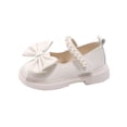 thumbnail image 1 of Little Girl Ankle Strap School Shoes Comfortable Soft Sole with Cute Bowknot and Pearl Ankle Strap for Children Daily Casual Party Formal, 1 of 7