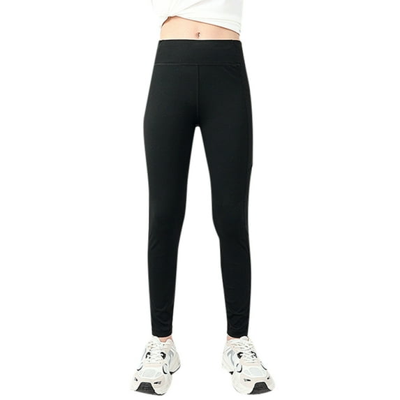 Little Girl Athletic Leggings Kids High Waist Running Yoga Pants Workout Active Dance Tights With Pockets