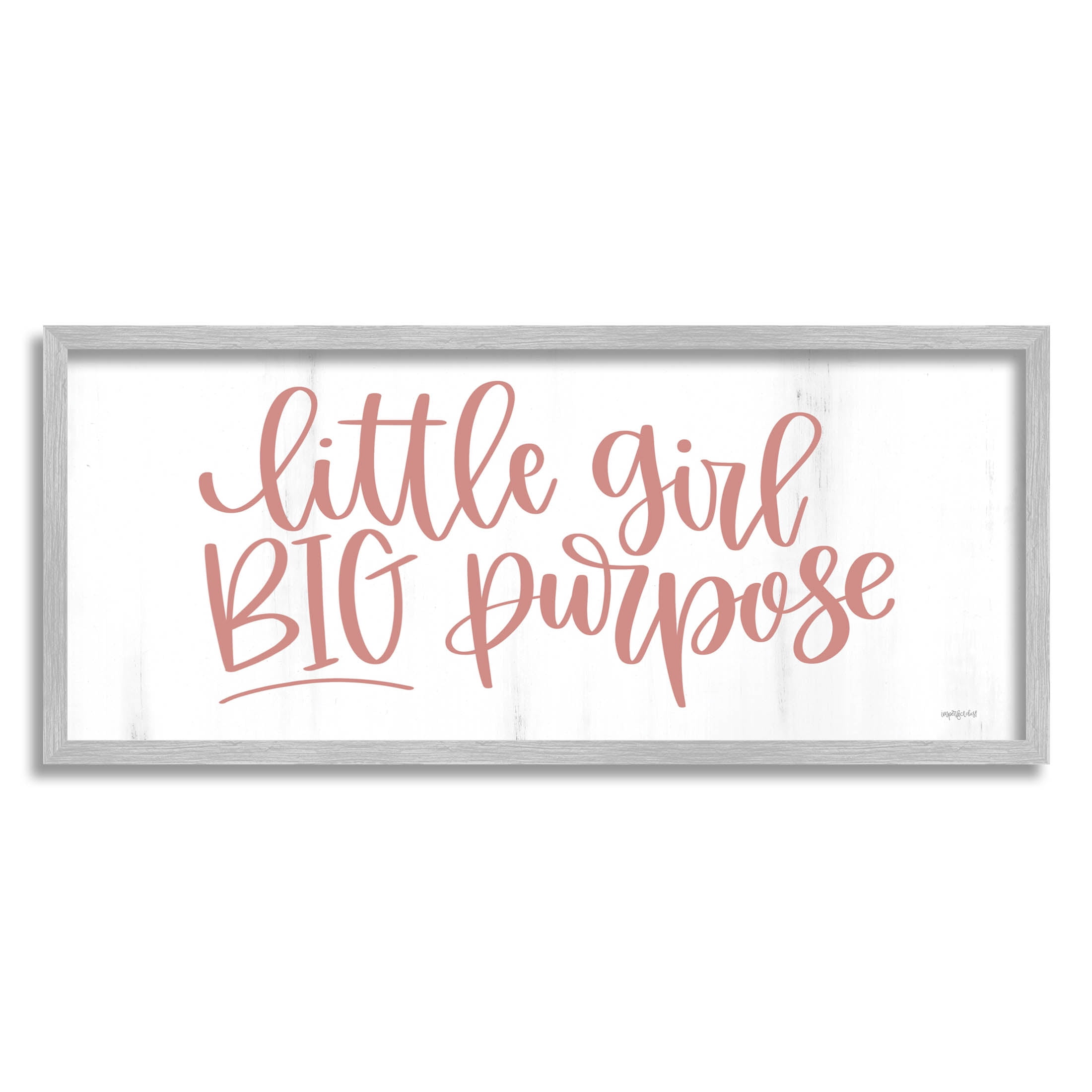 Little Girl Big Purpose Inspirational Inspirational Graphic Art Gray Framed Art Print Wall Art