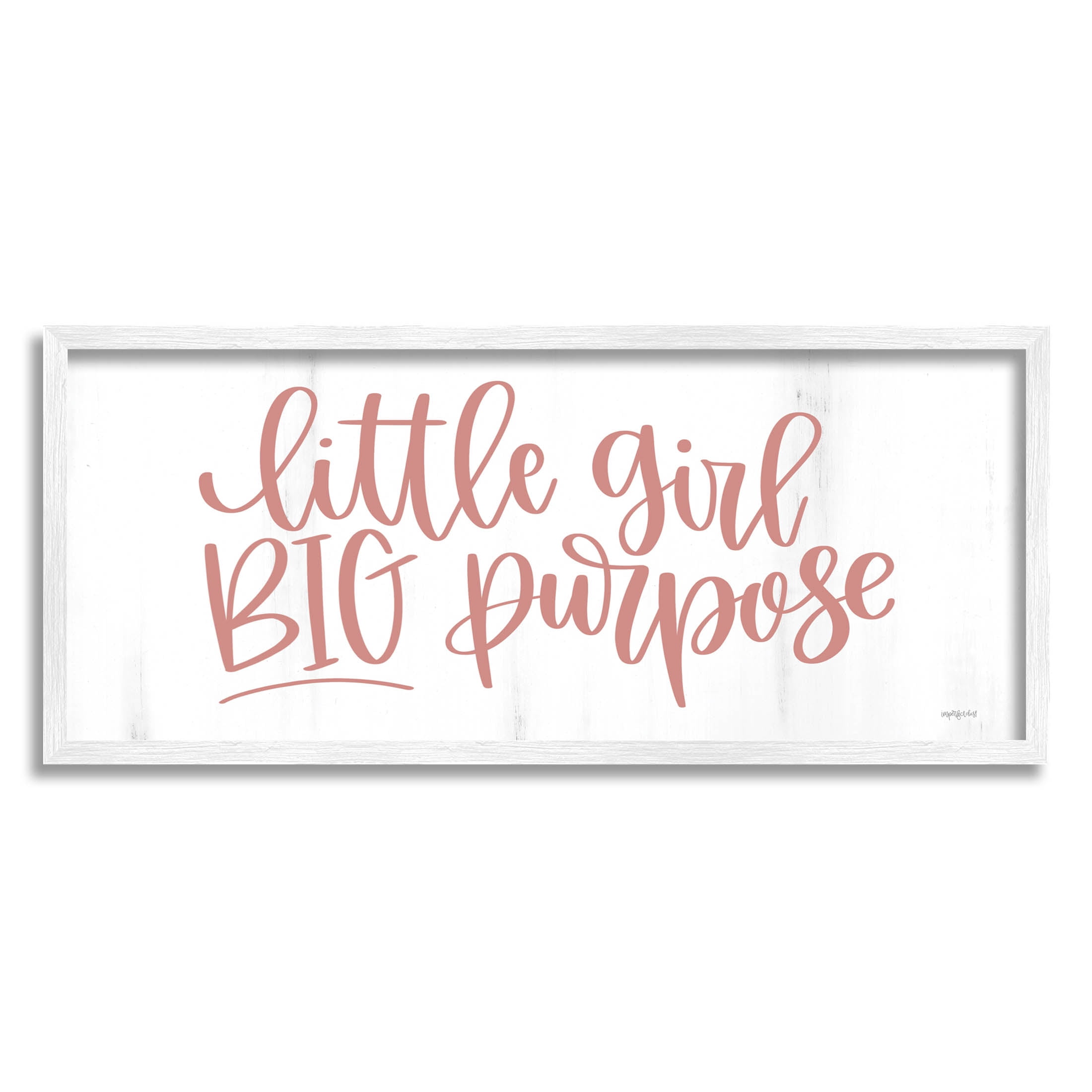 Little Girl Big Purpose Inspirational Inspirational Graphic Art White Framed Art Print Wall Art