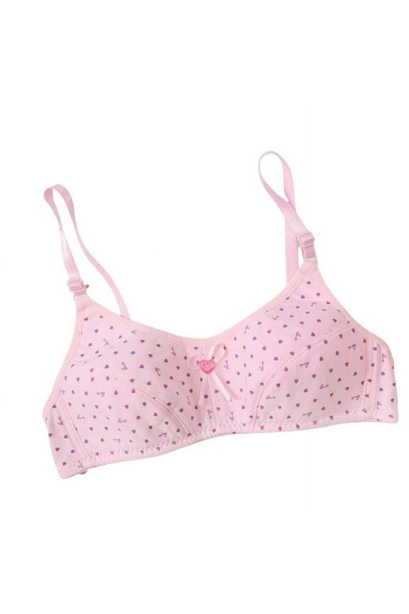 Little Girl Bras Size10-12 Teen Bras for Girls Ages 12-14 Lightly Padded Teen Bras for Girls Ages With Hooks Crop Bra Top V Neck Bra