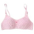 thumbnail image 1 of Little Girl Bras Training Bra Breathable Cotton Bra Summer Lightly Adjustable Strap Wireless Comfortable Bralette, Pink, 36, 1 of 3
