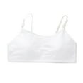 thumbnail image 1 of Little Girl Bras Training Bra Breathable Cotton Bra Summer Lightly Adjustable Strap Wireless Comfortable Bralette, White, S, 1 of 5