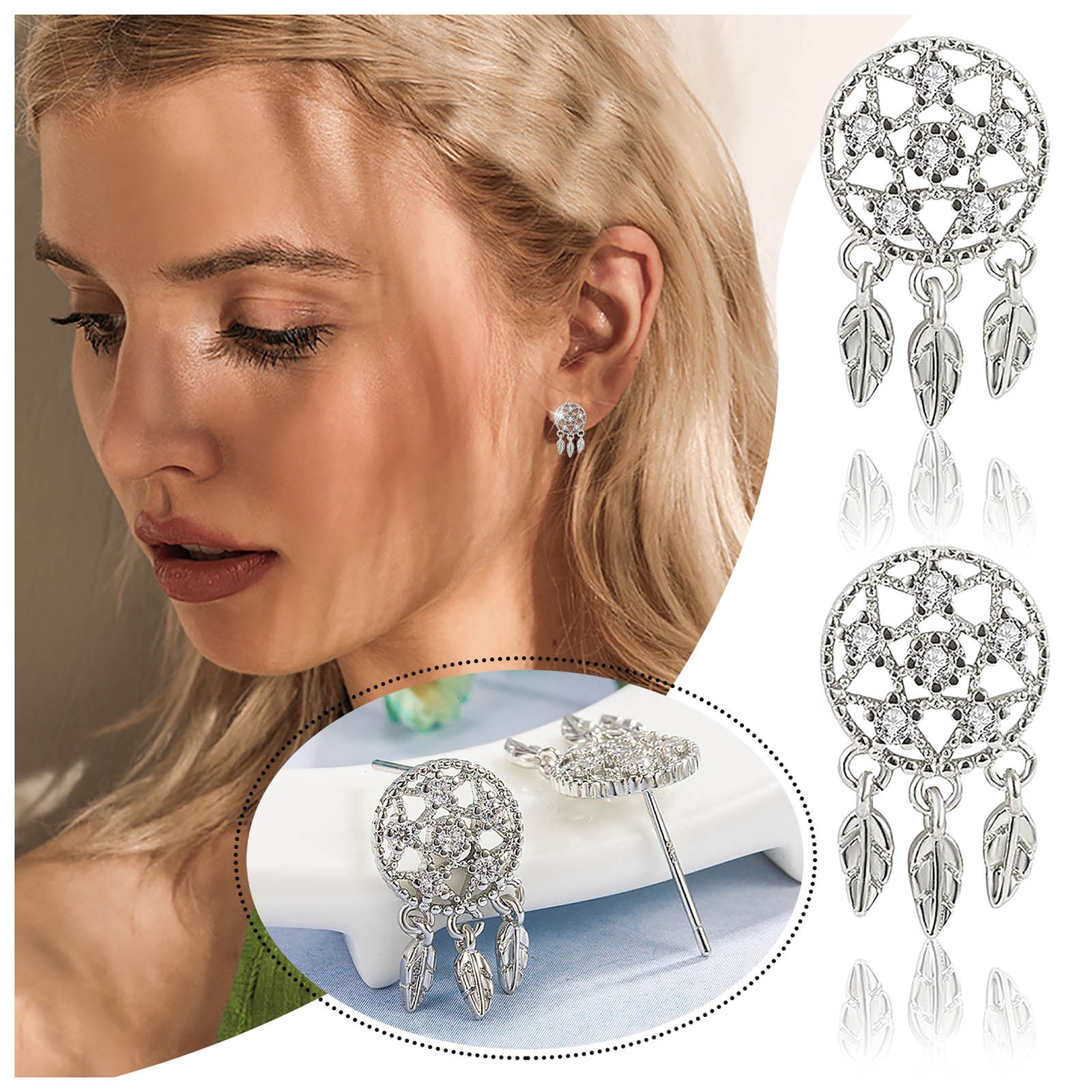 Little Girl Clip on Earrings Stainless Steel Stud Earrings for Women