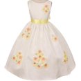thumbnail image 1 of Little Girl Dress Kids 3D Flower Petals Beaded Special Occasion Flower Girl Dress Flower Girls Dresses Yellow 2 (K20D4F), 1 of 4