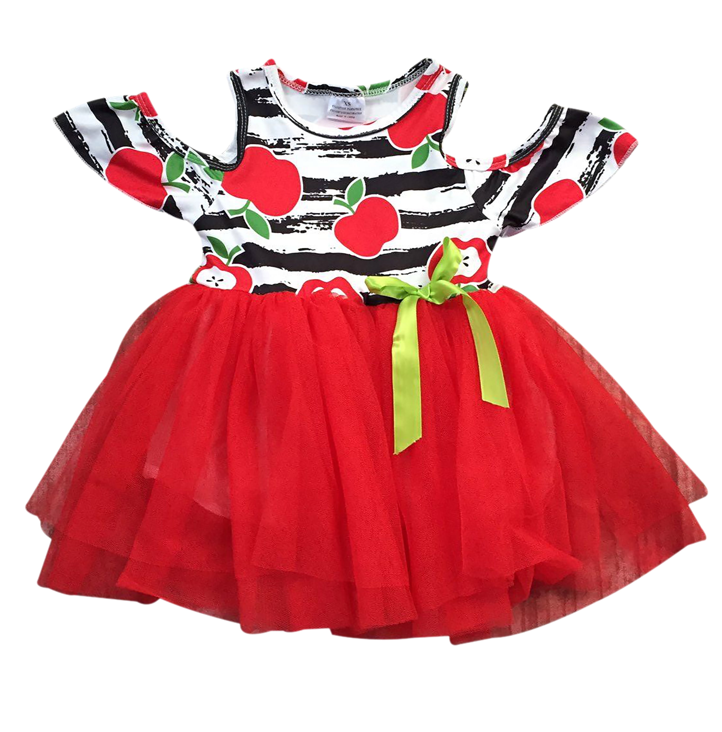 Apple Red Flower Girl Dresses