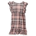 thumbnail image 1 of Little Girl Dress Kids Plaid Lovely Ruffle Birthday Party Flower Girl Dress Pink 2T XS (201336), 1 of 3