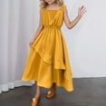 thumbnail image 1 of Little Girl Dress Sleeveless Tiered Swing A-Line Summer Yellow Dresses For Girls Toddler Birthday Dress Summer Princess Party Dress, 1 of 5