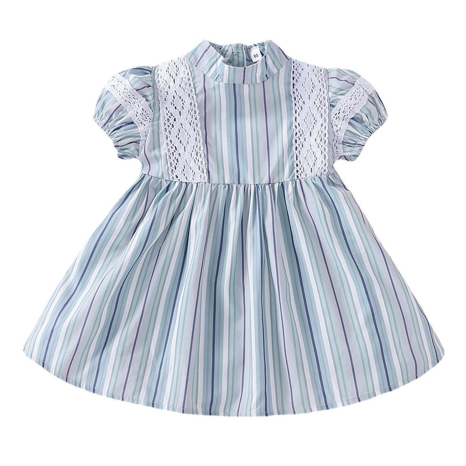 Little Girl Dresses Size 18 Months24 Months Short Sleeve Colour Stripe