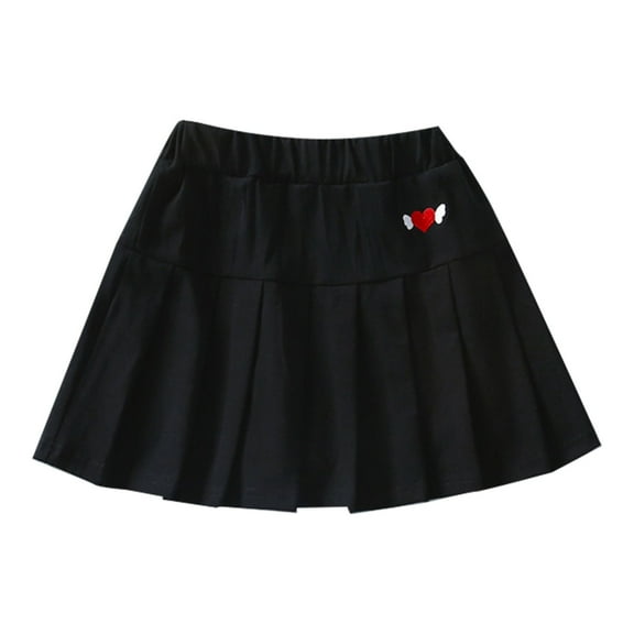 Girls Dress Skorts Skirts Flared Plain Pleated Skater Skirt Sport Skirt Girls Boho Dresses,Size 5 Years-6 Years