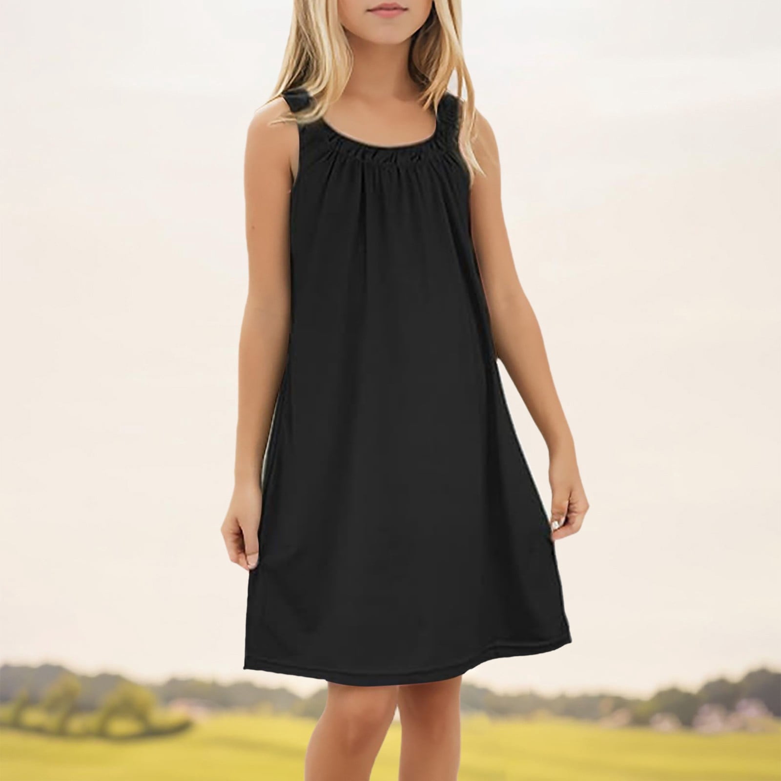 Little Girl Dresses Sleeveless A-Line Tiered Swing Cute Black Dresses For Girls Birthday Dress Girls Fancy Dress - Walmart.com Little Girl Dresses Sleeveless A-Line Tiered Swing Cute Black Dresses For Girls Birthday Dress Girls Fancy Dress - Walmart.com